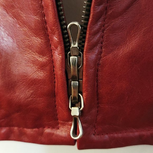 Carina New York Red Leather Jacket - Picture 6 of 6